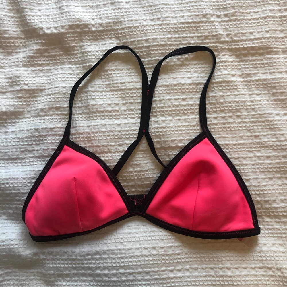 Hot Pink Triangle Bikini Top
